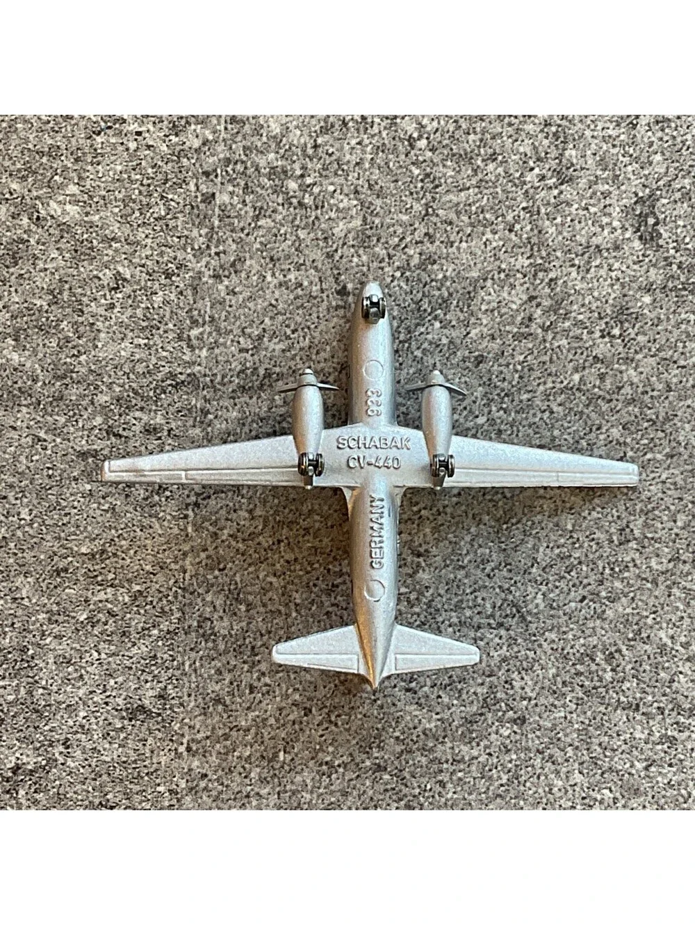 Vintage die-cast Airplane Swissair CV 440 By Schabak 1.6” long A8